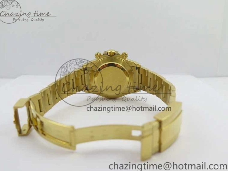 0109 Daytona 116589RBOW YG Rainbow Crystal BLF Best Edition Black Dial on YG Bracelet A SmoothTexture 3175